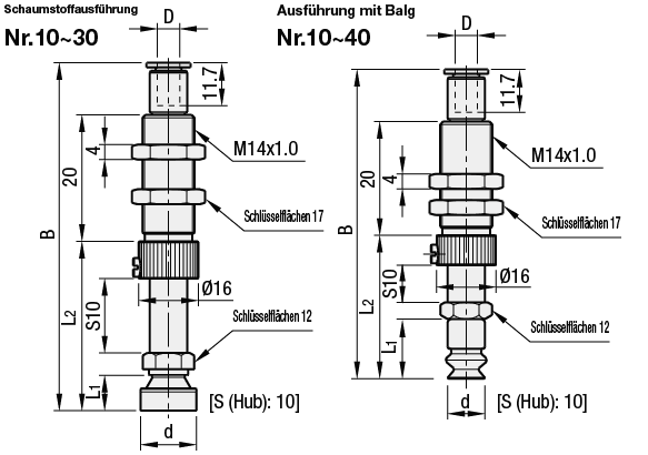 Vakuum-Fittings/Schaumstoff/Balg/Feder-Ausführung/Langer Hub/R-Form:Verwandte bildanzeige