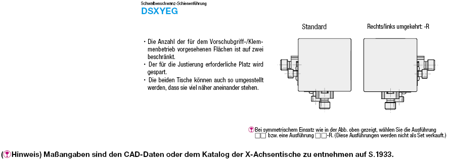 [Präzision] XY-Achse/Schwalbenschwanzführung/Vorschubschraube/Für symmetrische Verwendung:Verwandte bildanzeige