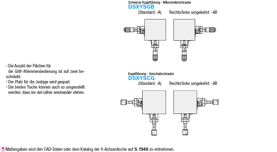 [Präzision] XY-Achse/Kugelführung/Vorschubschraube/Für symmetrische Verwendung:Verwandte bildanzeige