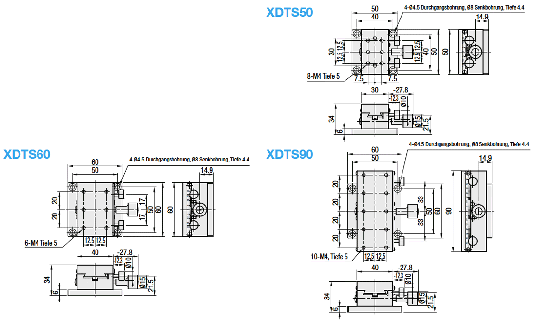 [Standard] X-Achse/Schwalbenschwanzführung/Zahnstangenantrieb/Rechteckiger Tisch:Verwandte bildanzeige