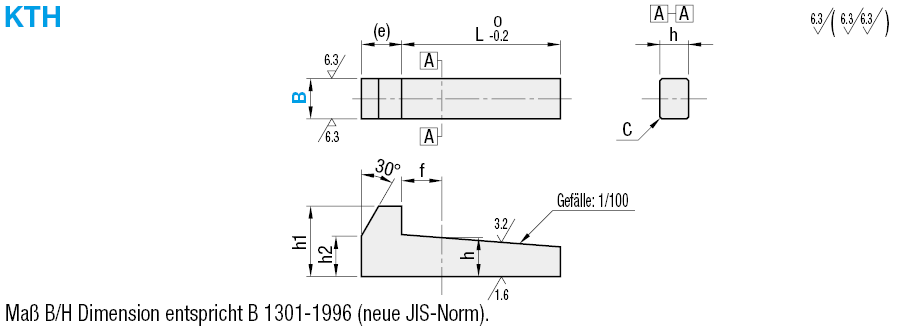 Passfedern / geradstirnig, rundstirnig / Halteschraube / ähnlich DIN  6885-C, DIN 6885-D DIN 6885-CD von MISUMI