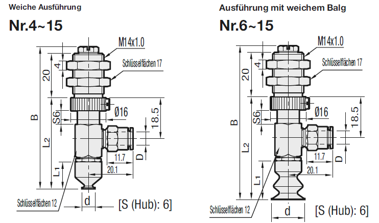 Vakuum-Fittings/Weich/Weicher Balg/Feder-Ausführung/L-Form:Verwandte bildanzeige