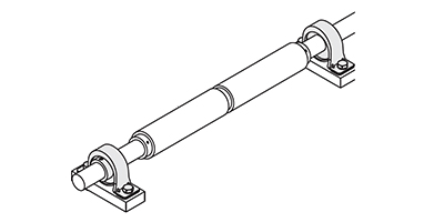 Anwendungsbeispiel - Lagerbock mit Stehlager - Stehlager mit Welle