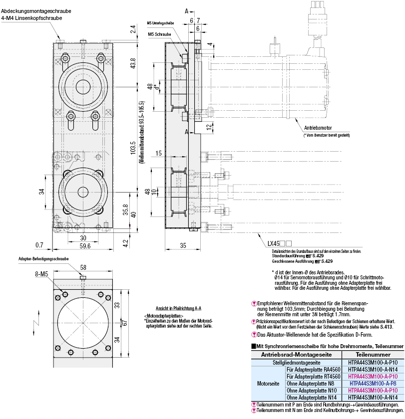 Lineareinheiten LX45/Motor, Faltausführung:Verwandte bildanzeige