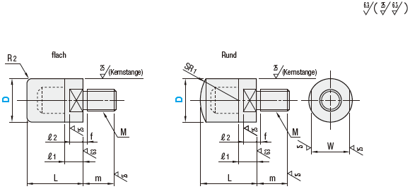 Schiebestücke/Silikon/Fluorkautschuk/PUR-Kautschuk mit geringer Härte/Mit Gewinde:Verwandte bildanzeige