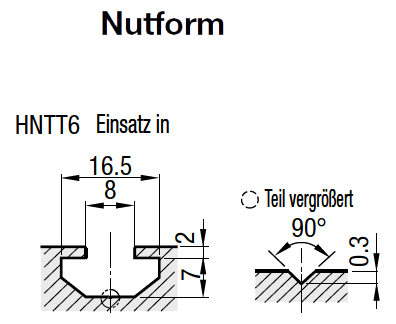 Flache Rahmen/Ohne Schulter/Nutbreite 8mm/Ausführung mit Nut auf 1 Seite:Verwandte bildanzeige