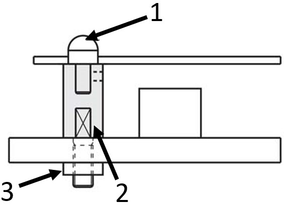 Anwendungsbeispiel - Auflagebolzen mit rundem Kopf - Distanzbolzen mit Gewinde - Distanzbolzen mit Abstandshalter