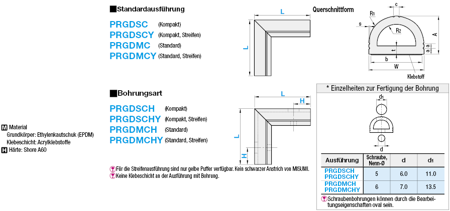 Gummi in D-Ausführung/Dämpfer für Ecke:Verwandte bildanzeige