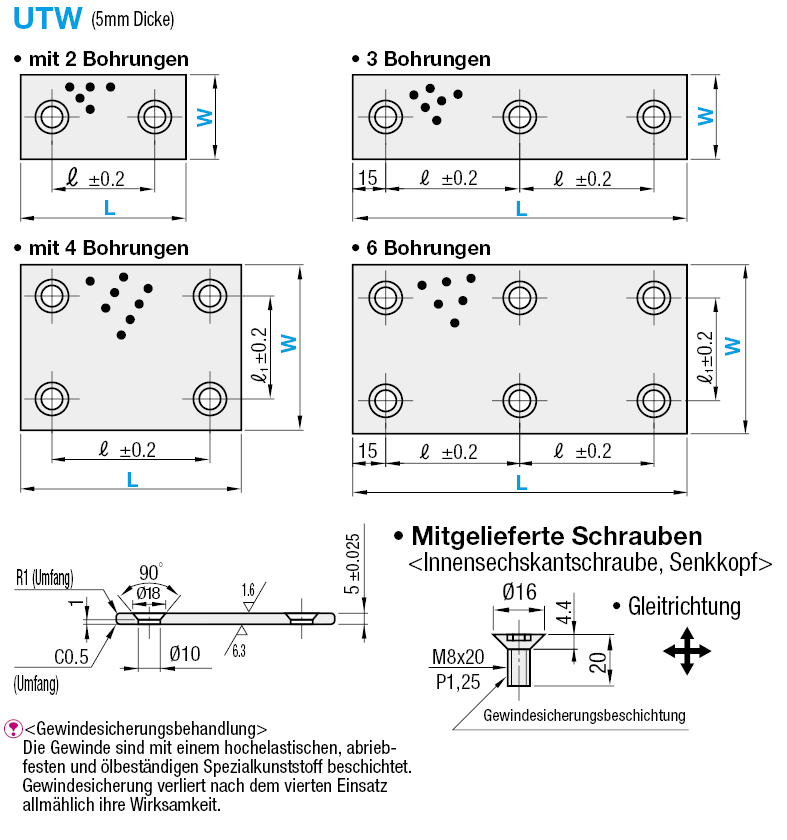 Wartungsfreie Gleitplatten/Kupferlegierung (Ober-/Unterseite geschliffen):Verwandte bildanzeige