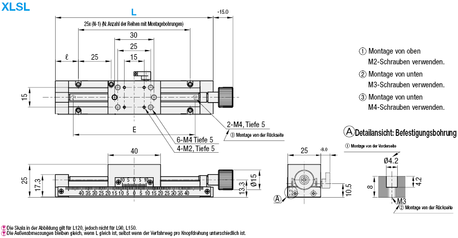 CAD Download - [Präzision] X-Achse / Schwalbenschwanzführung