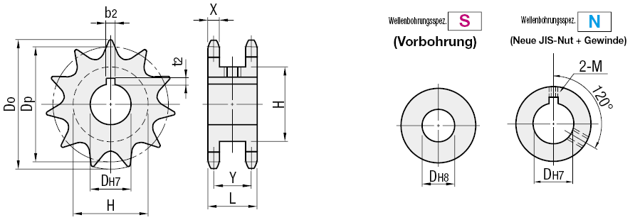 Kettenräder/Doppelstrang/Serie 40B:Verwandte bildanzeige