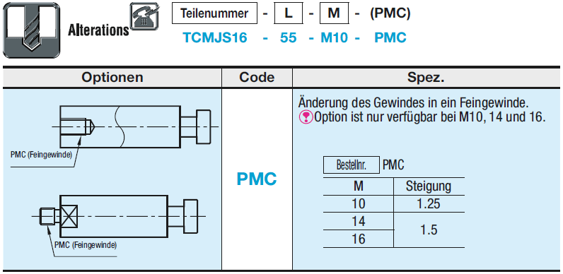 Zusätzliche Optionen - Schnellsteckkupplung