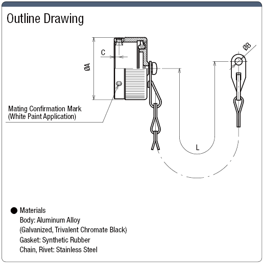 Bayonet, Water-Resistant Cap for MS Connector (for Panel Mounting):Related Image