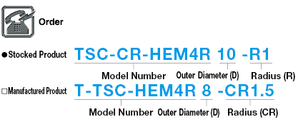 TSC series carbide radius end mill, 4-flute, 45°, regular model:Related Image
