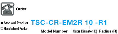 TSC series carbide radius end mill, 2-flute / regular model:Related Image