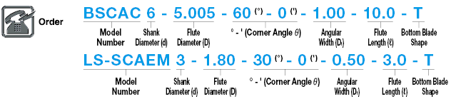 Carbide Straight Blade Corner Angle End Mill, 2-Flute, Angular Width Designation Type:Related Image