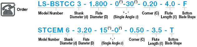 Carbide Straight Blade Tapered Corner C End Mill, 2-Flute:Related Image