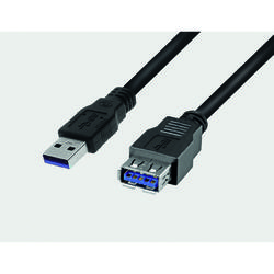 USB 3.0 A Stecker auf A Buchse schwarz