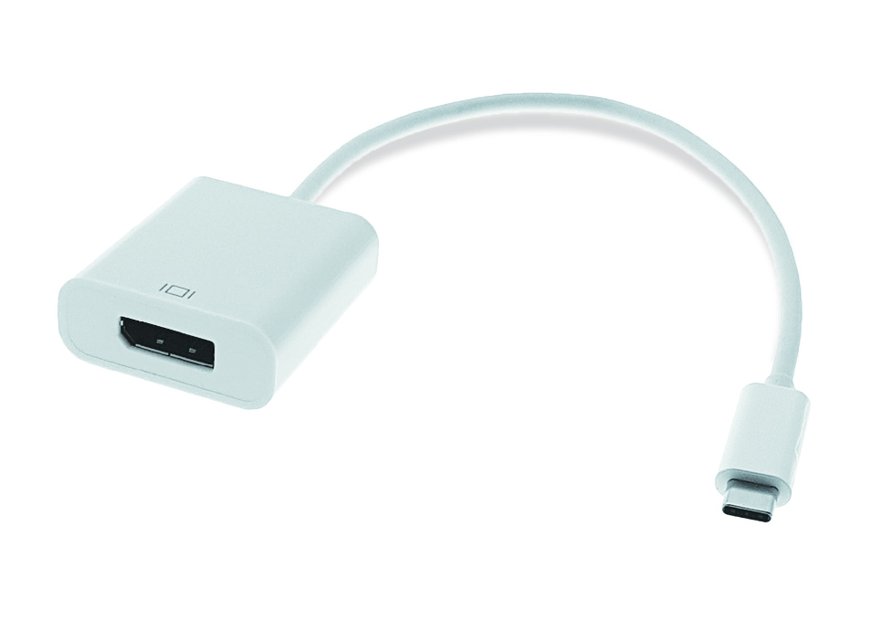 USB C Stecker auf DisplayPort Buchse weiß