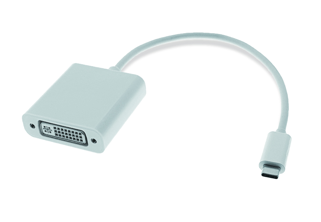 USB C Stecker auf DVI-D Buchse weiß