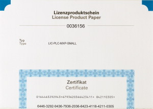 Lizenz, PLC SMALL, für XV-2...-57MPN... und XV (S) 400 (5,7z und 8,4z) 