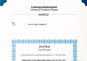 Lizenz, PLC COMPACT für XV-1...-B... und XV-1...-D...