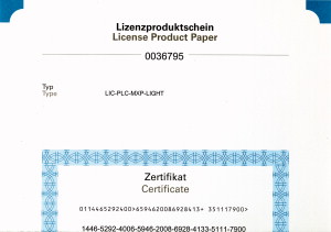 Lizenz, PLC MEDIUM, für XV (S) 400 (10z, 12z, 15z) 