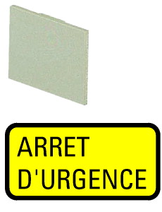 Einlegeschild, gelb, ARRET D'URGENCE