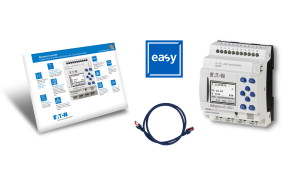 Starterpaket bestehend aus EASY-E4-AC-12RC1, Patchleitung und Software-Lizenz für easySoft