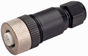 IP67 SmartWire-DT- Steckverbinder mit 5-adriger Sockel zum Einschrauben des SmartWire-DT-Rundkabels