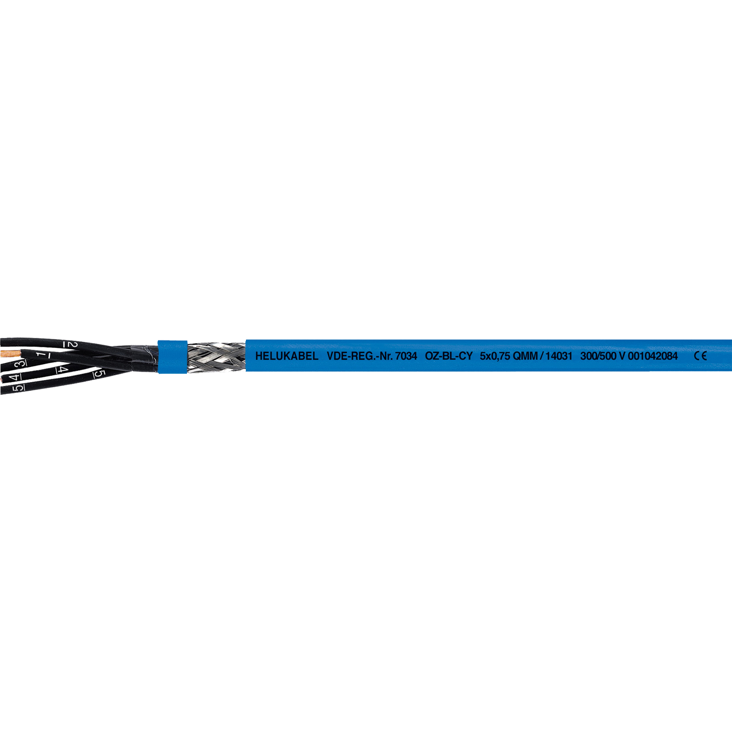 Leitungen 2x0,75mm2 Cu schwarz HELUTHERM® 120 Line  PVC 24011 Mehraderleitungen 