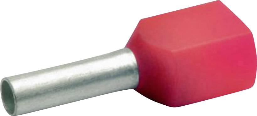 8718 Klauke Doppelzwinge 2 x 1 mm² x 8 mm teilweise isoliert rot 1000 Stk