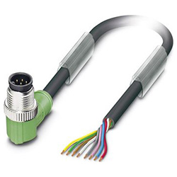 Sensor- / Aktor-Kabel SAC-8P, Stecker gewinkelt M12