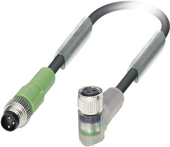 Sensor- / Aktor-Steckverbinder, konfektioniert M8 Stecker gerade, Buchse, gewinkelt