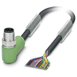 Sensor- / Aktor-Kabel SAC-17P, Stecker gewinkelt