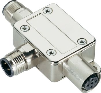 Sensor-/Aktor-Verteiler und Adapter M12 Adapter, T-Form