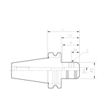 Seitenverriegelung Fräserhalter (BBT-Schaft)  BBT30-ISL16-60