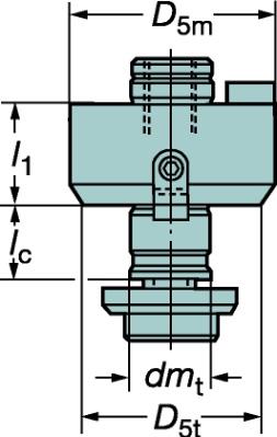 SANDVIK Vl-auf-Dorn-Adapter