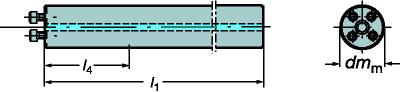 SANDVIK Zylindrischer Schaft auf CoroTurn SL gedämpfter Adapter A5703CD161325