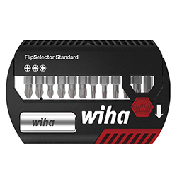 Wiha Bit Set FlipSelector Standard 25 mm Phillips, Pozidriv, TORX® 13-tlg, 1/4" C6,3