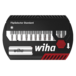 Wiha Bit Set FlipSelector Standard 25 mm TORX® 13-tlg, 1/4" C6,3 mit Gürtelclip