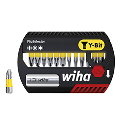 Wiha Bit Set FlipSelector Y-Bit 25 mm Phillips, Pozidriv, TORX® 13-tlg, 1/4" C6,3