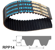 Zahnriemen / RPP8, RPP14 / RPP8, RPP14 / CR (Neoprene) / Zugstrang Glasfaser