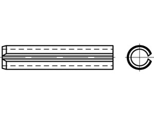 Spannstifte / Federstahl, rostfreier Stahl / schwere Ausführung / DIN 1481, ISO 8752