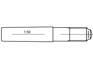 Kegelstifte / Stahl / Aussengewinde / DIN 258, ISO 8737, EN 28373
