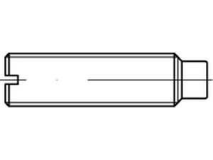 Gewindestifte / 00417 / DIN 417 / Schlitz / zylindrischer Zapfen
