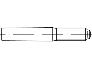 Kegelstifte / Stahl / Aussengewinde / DIN 7977, ISO 8737 079770000100120