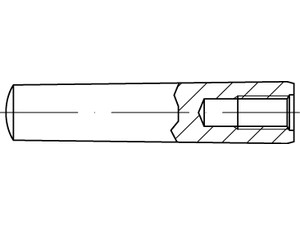 Kegelstifte / Stahl / Innengewinde / DIN 7978-A, ISO 8736 079780010120100