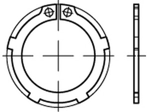 Sicherungsringe mit Lappen für Wellen / 00983□□□ / DIN 983 / Stahl 009830000400000