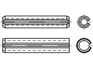 Spannstifte / Federstahl / DIN 7346, ISO 13337 